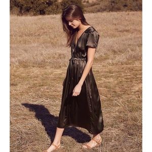 Christy Dawn 100% silk Dawn dress in Dark chocolate brown